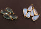 3 Pcs Ice Quartz & Green Amethyst / Iolite  925 Sterling Vermeil Gemstone Faceted Dagger Shape Single Bail Pendant -31mmx13mm SS150 - Tucson Beads