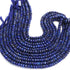 1 Long Strand Lapis Lazuli Gemstone Faceted Rondelles Beads -5mm-9mm -10 Inches  BR01180