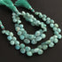 1 Strand Amazonite Faceted Heart Shape Gemstone Briolettes -8mmx9mm -12mmx14mm- 8-Inches br02278