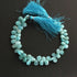 1  Strand Amazonite Gemstone Faceted  Pear Shape Briolettes 7mmx5mm-12mmx10mm 8 Inches  BR02918