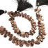 1  Strand Smoky Quartz Faceted Gemstone Pear Shape  Briolettes 9mmx6mm-12mmx9mm 8 Inches BR02297