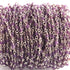 5 Feet Amethyst 3mm Rosary Style Beaded Chain - Amethyst Beads wire wrapped 925 Silver Plated chain bd118