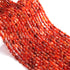 1 Long Strand Carnelian Smooth Oval Briolettes -Semi Precious Gemstone Smooth Briolettes Beads -5mmx5mm-12mmx6mm - 12 Inches BR01661