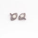 1 Pc Pave Diamond Center in Rose Cut Diamond Evil Eye Charm 925 Sterling Silver/Vermeil Pendant - 10mmx12mm PDC611 - Tucson Beads