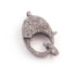 1 PC Antique Finish Pave Diamond Designer Lobsters Over 925 Sterling Silver - Double Sided Diamond Clasp 36mmx12mm LB00