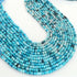 1  Strand  Shaded  Sky Blue Opal  Smooth Heishi Rondelles Beads - Wheel Shape Gemstone Spacer Beads - 5mm -  13 Inches BR03374