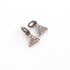 1 Pc Pave Diamond Triangle Charm 925 Sterling Silver Pendant - 10mmx8mm PDC281