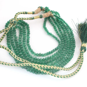 220 Carats 3 Strands Green Onyx Smooth Rondelles Beads,Onyx Beads Necklace -Jewelry DIY Necklace SPB0261 - Tucson Beads