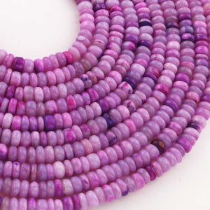1  Strand  Lavender Opal  Smooth Heishi Rondelles Beads - Wheel Shape Gemstone Spacer Beads - 6mm -  12.5 Inches BR03372 - Tucson Beads