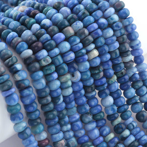 1 Strand Amazing Shaded Dark Blue Opal Smooth Rondelle Shape Beads - Shaded Dark Blue Opal Gemstone Beads- 5mm-6mm-13Inches BR02799 - Tucson Beads