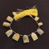 1 Strand  Yellow Opal  Pentagon Shape Faceted Briolettes -14mmx9mm-22mmx14mm 7 inch BR2658