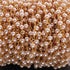 5 feet Pearl 3-3.5mm Rosary Style Beaded Chain - Pearl Beads Wire Wrapped 24k Gold Plated Chain BDG002