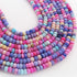 1  Long Strand Multi  color opal smooth rondelle shape beads-Multi color Plain Opal gemstone Beads, - 6mm -13 Inches BR02996