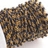 5 Feet Black Spinel 3mm Faceted Rosary Beaded chain- 24 K Gold Plated Wire Wrapped Chain NSC0017