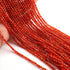 AAA Carnelian Micro Faceted 3mm  Beads -RB0081