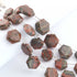 1   Strand  Unakite Faceted Briolettes - Hexagon Shape Briolettes - 13mm23mm - 9 Inches br03396