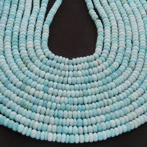 1 Strand Amazing Peru Opal Smooth Rondelles Shape Beads- Peru Opal gemstone Beads- 5mm-6mm-13 Inches BR03409 - Tucson Beads