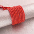 1 Long Strand AAA Natural Italian Coral Smooth Tube Beads -Original Red Orange Coral Gemstone Cylinder Beads - 4mm-8mm - 17 Inches -BR03128