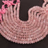 1  Strand Rose Quartz Smooth Rondelles - Gemstone Roundelles 8mm-9mm 9 Inches BR03401