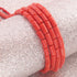 1 Long Strand AAA Natural Italian Coral Smooth Tube Beads -Original Red Orange Coral Gemstone Cylinder Beads - 4mm-10mm - 17 Inches -BR03133