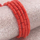 1 Long Strand AAA Natural Italian Coral Smooth Tube Beads -Original Red Orange Coral Gemstone Cylinder Beads - 4mm-9mm - 17 Inches -BR03129 - Tucson Beads