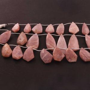1  Strand Peach Moonstone  Faceted Briolettes  - Fancy Shape Briolettes -17mmx11mm-46mmx18mm  9 Inches BR03403 - Tucson Beads
