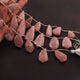 1  Strand Peach Moonstone  Faceted Briolettes  - Fancy Shape Briolettes -17mmx11mm-46mmx18mm  9 Inches BR03403 - Tucson Beads