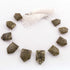 1  Strand Vessonite Faceted Briolettes -Pantagon Shape  Briolettes  18mmx14mm -25mm-15mm-9 Inches BR3028