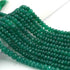 1  Strand Green Onyx Faceted Rondells -5mm-9mm-8 Inches BR03352
