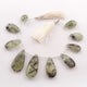 1 Strand Prehnite Faceted Briolettes - Pear Shape Briolettes  19mmx13mm -37mmx16mm- 9 Inches BR1100 - Tucson Beads
