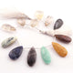 1   Strand  Multi Stone Faceted Briolettes - Mix Stone Pear Shape Briolettes -21mmx15mm-32mmx15mm - 9 Inches BR2482 - Tucson Beads
