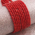 1 Long Strand AAA Natural Italian Coral Smooth Drum Beads -Original Red Coral Gemstone Barrel Beads - 3mm-6mm - 16.5 Inches -BR03122