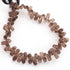 1 Strand Smoky Quartz Faceted Tear drop Beads Briolettes - Smoky Quartz Briolettes 7mmx4mm 8 Inches BR766