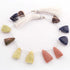 1 Strand Multi Jesper Faceted Briolettes -Assorted Shape Mix Stone Briolettes - 15mmx16mm-22mmx13mm-9.5 Inches BR1200