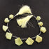 1 Strand Yellow Opal Faceted Briolettes - Fancy Shape Briolettes  13mmx15mm -19mmx20mm- 9 Inches BR4377