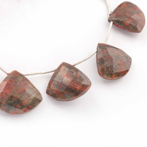 1 Strand Unakite Faceted Briolettes - Trillion Shape Briolettes  16mmx17mm -21mmx23mm- 9 Inches BR1131 - Tucson Beads