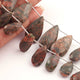 1   Strand Unakite Faceted Briolettes - Pear Shape Briolettes -21mmx16mm- 30mmx16mm- 9-Inches br1658 - Tucson Beads