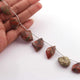 1 Strand Mix Stone Faceted Briolettes - Assorted Shape Briolettes  12mmx13mm -21mmx24mm- 9 Inches BR3038 - Tucson Beads