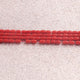 1 Long Strand AAA Natural Italian Coral Smooth Drum Beads -Original Red Coral Gemstone Barrel Beads - 3mm-7mm - 17 Inches -BR03123 - Tucson Beads