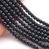 1 Strand Black Pearl Smooth Balls  -Round Ball Beads  6mm 16 Inches BR742