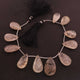 1   Strand  Black Rutile Faceted Briolettes - Pear Shape Briolettes -23mmx15mm-23mmx16mm - 9 Inches BR2481 - Tucson Beads