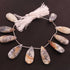 1 Strand Dendrite Opal Pear Shape Faceted Briolettes- 28mmx14mm-35mmx14mm 9 Inch BR3418
