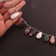 1 Strand Mix Stone Faceted Briolettes - Pear Shape Briolettes  20mmx10mm -27mmx9mm- 9 Inches BR105 - Tucson Beads