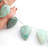 1 Long Strand Amazonite Faceted Fancy Shape Briolettes  - Faceted Briolettes  21mmx13mm-22mmx15mm 9 Inches BR750