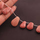 1 Strand Peach Moonstone Faceted Briolettes - Fancy Shape Briolettes  16mmx11mm-23mmx15mm - 9 Inches BR2920 - Tucson Beads