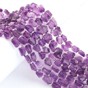 1  Strand  Amethyst Faceted Beads Assorted Shape Briolettes  9mmx14mm-7mmx8mm 8 Inches BR03480 - Tucson Beads