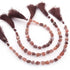 1 Strand Chocolate MoonStone Faceted Beads Assorted Shape Briolettes  6mmx7mm-7mmx10mm 8 Inches BR03475