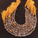 1  Strand Golden Rutile Faceted Beads Assorted Shape Briolettes  7mmx12mm-7mmx8mm 8 Inches BR03474 - Tucson Beads