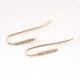 1 Pair Pave Diamond Hoop Earring - 925 Sterling Vermeil Fish Hoop Earring 30mmx8mm PDC995 - Tucson Beads