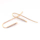 1 Pair Pave Diamond Hoop Earring - 925 Sterling Vermeil Fish Hoop Earring 30mmx8mm PDC995 - Tucson Beads